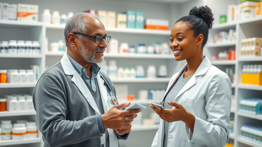 Specialty pharmacy expert counseling patient for medication management guide