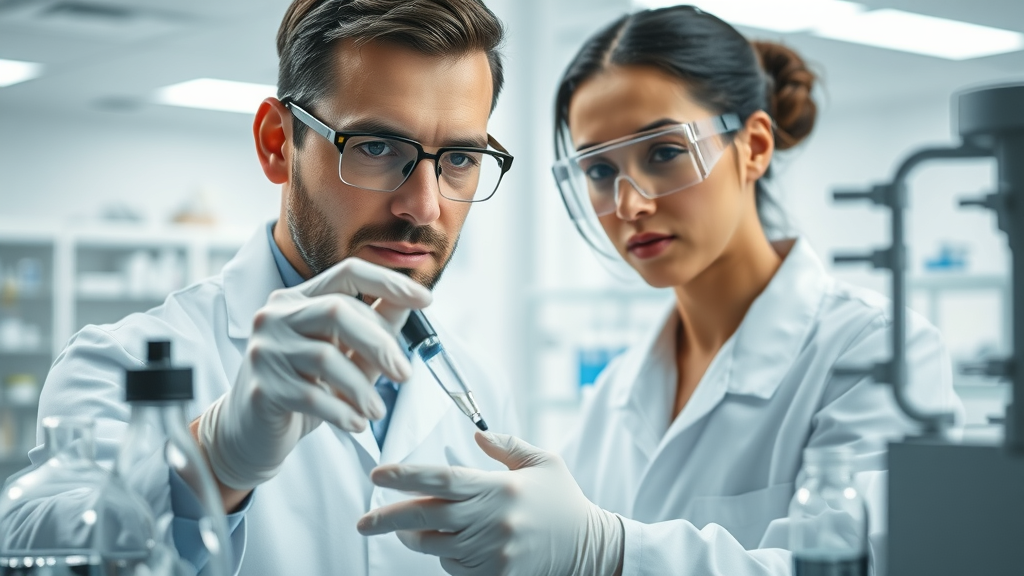 Scientist conducting controlled trial on homeopathy