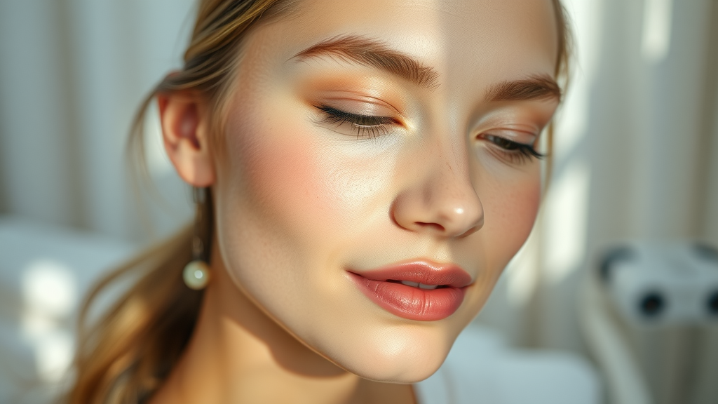 Radiant hydrated woman shows enhanced beauty from IV hydration