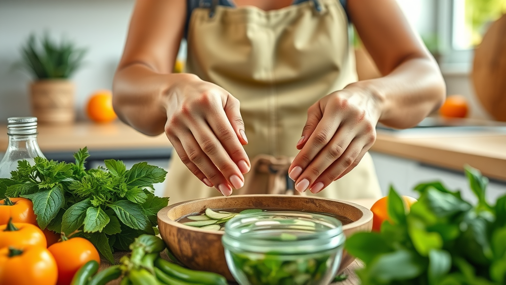 fresh produce herbal remedies holistic medicine nutrition healthy approach modern kitchen