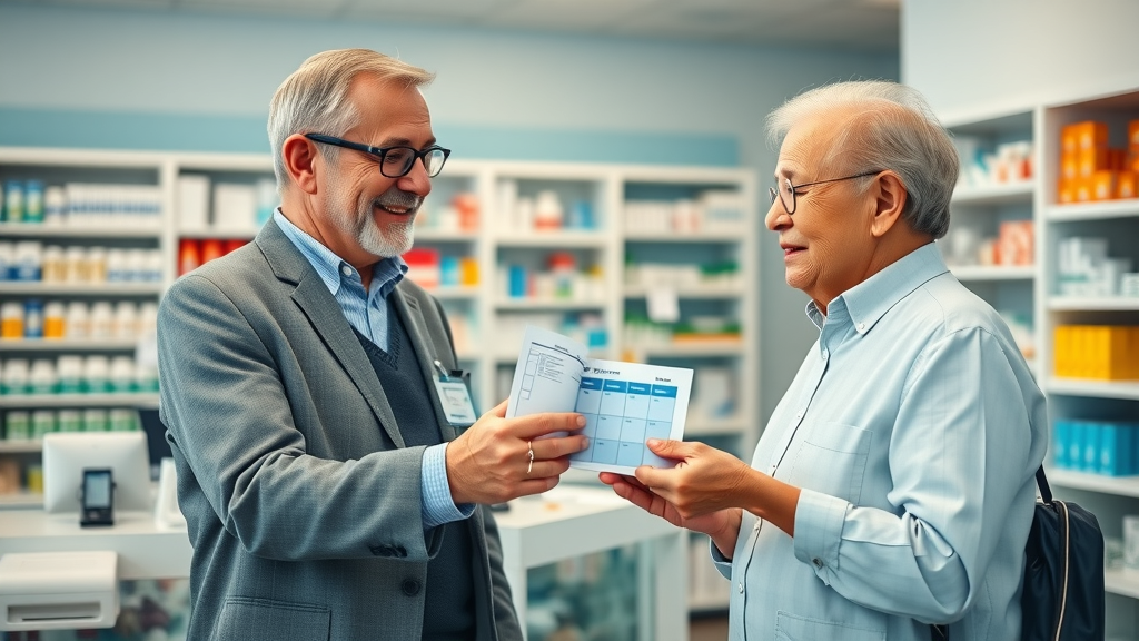 Weekly pill packaging at specialty pharmacy supporting medication adherence