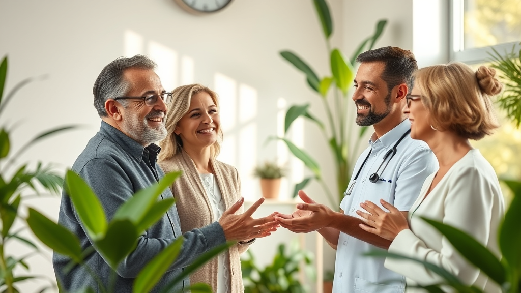 inspiring wellness clinic holistic medicine relaxed people with holistic doctor modern natural light clinic plants