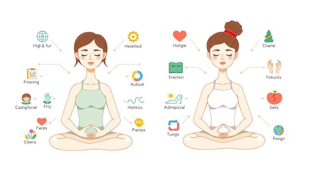 holistic health vs integrative health mind body spirit infographic