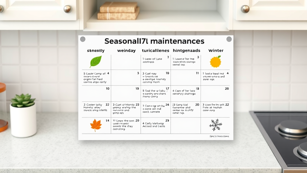 seasonal hvac maintenance calendar with visual schedule, hvac system seasonal care